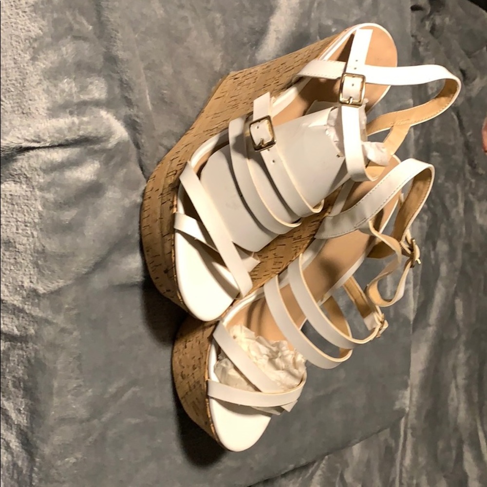 Charlotte Russe white Wedges